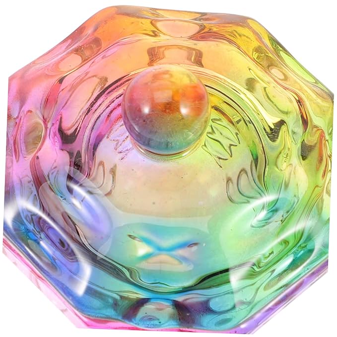 2pcs Manicure Hand Soaking Bowl Plated Crystal Nail Dishes Professional Nail Art Cups Glass Monomer Dish