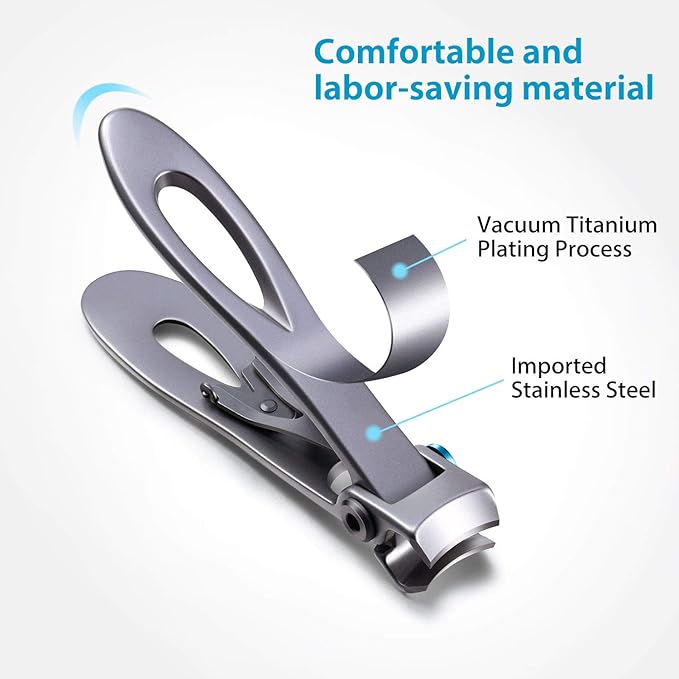 2 Pieces Oversized Thick Nail Clippers for Thick Toenails or Tough Fingernails Oversized Stainless Steel Toenail Fingernail Clipper Cutter Trimmer Stocking Stuffers for Adults for Men Adults, 2 Size