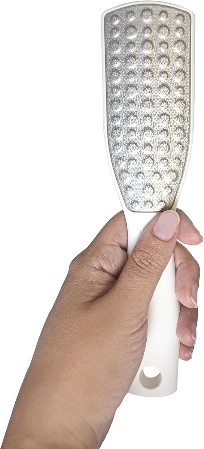 Best Foot File for Dead Skin, Cracked Heels, Calluses & Dry Feet 2024 | Reusable Heavy Duty Stainless Steel Scraper for Thick Hard Skin Removal | Top Metal Callouses Remover | Good Pedicure Filer Tool
