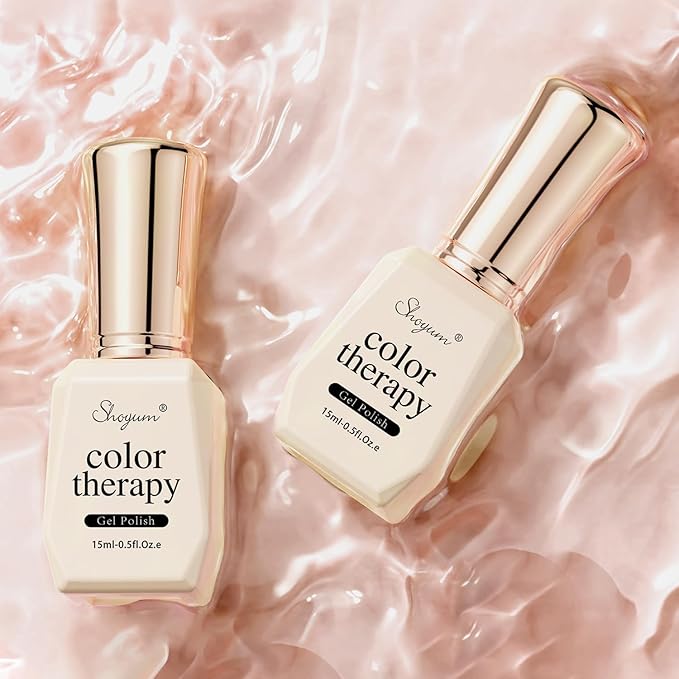 Sheer Jelly Nude Gel Nail Polish, 1 Pcs 15ml Neutral Transparent Gel Polish Color, Soak Off LED Salon DIY at Home Nail Manicure