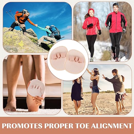 BBTO 2 Pieces Toe Splint Hammer Toe Straightener Hammer Toe Corrector with 3 Holes Toe Hammer Toe Support for Women Men Toes Claw Toes Metatarsal Support Corrector Wrap