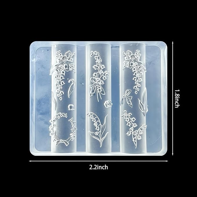 3D Lily of The Valley Nail Art Molds Flower Design, Silicone Nails Tool Y2k Decoration