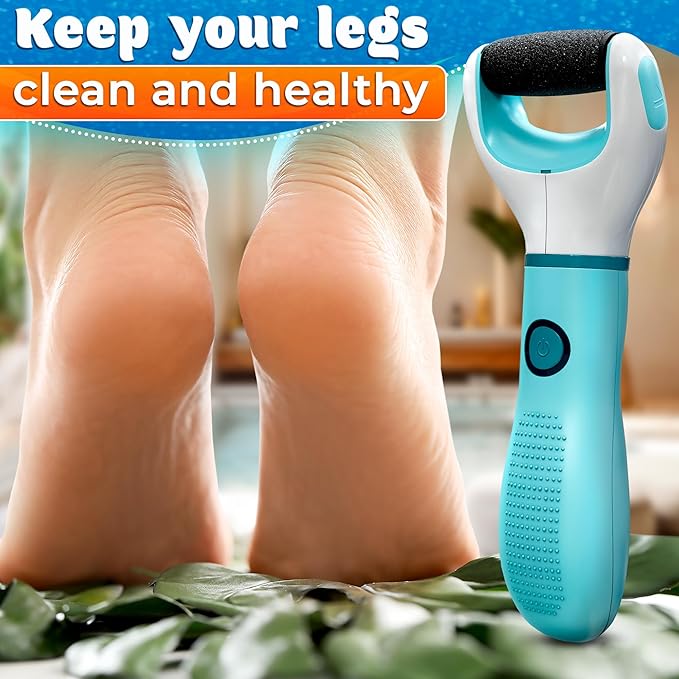 Rechargeable Electric Foot Callus Remover Tool – High-Speed 2800 RPM Electric Foot Sander Callus Remover with Replaceable Roller – Compact & Easy Maintenance, Up to 1-Hour Runtime for Smooth Feet