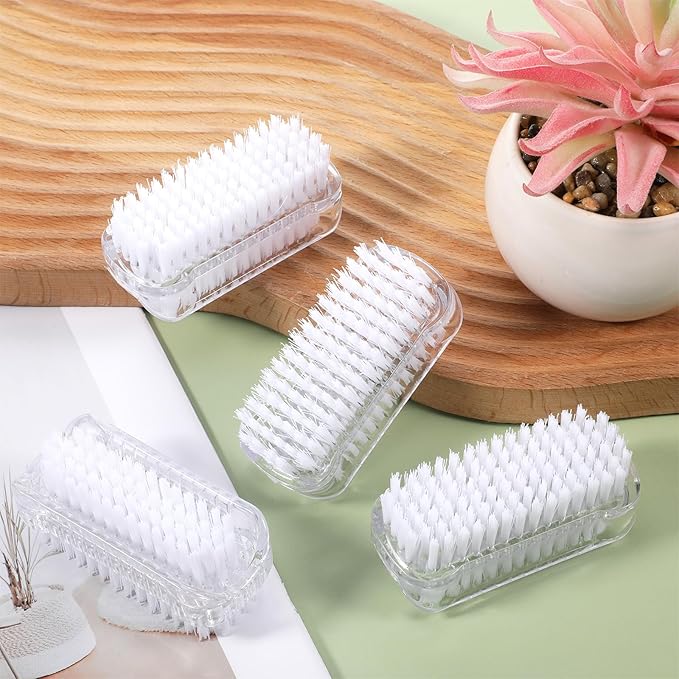 4 PCS Nail Brush for Cleaning Fingernails Two Sided Hand Fingernail Scrub Brushes Soft Stiff Bristles Scrubber Nails Toes Cleaning Brush for Men Women Hand and Under Nails