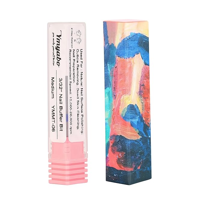 Nail Drill Bit 3/32" Safety Cuticle Clean Nail Carbide Bit Professional Nail Cleaner Bits, Nature Nail Bit for Manicure Nail Prepare Nail Polishing Tool-Medium