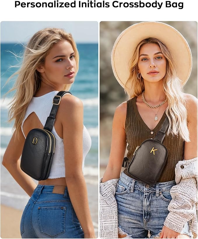 Monogrammed Gifts for Women Trendy, Initial Mini Cross Body Bag for Girls, Lightweight Handbags for Womens, Travel Shoulder Purse with Adjustable Strap, Graduation Teacher Appreciation Gift