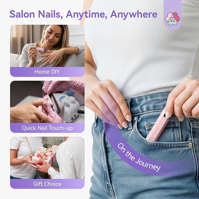 SAVILAND Essentials UV Light for Gel Nails: Flash Cure Lamp Nail Dryer with Dual Timer Setting LCD Display Screen Rechargeable Mini Gel Nail Lamp Nail Tech Must Haves Nail Supplies for Manicure