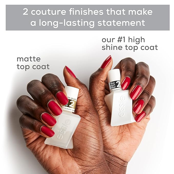 Essie Gel Couture Longwear Nail Polish Kit, Sheer Nude Pink, Fairy Tailor + Top Coat, 0.46 fl oz each