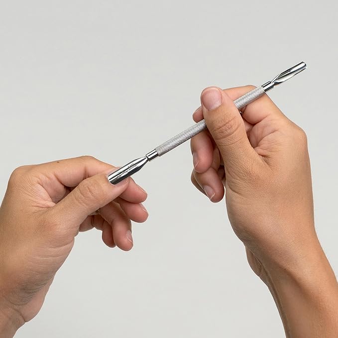 Nghia Pusher - S-507 (Stainless Steel) | Double–Ended Cuticle Pusher | Precision Nail Care Tool| Premium Quality for Nail Care | Ergonomic Design | Suitable for Professional & Home Use