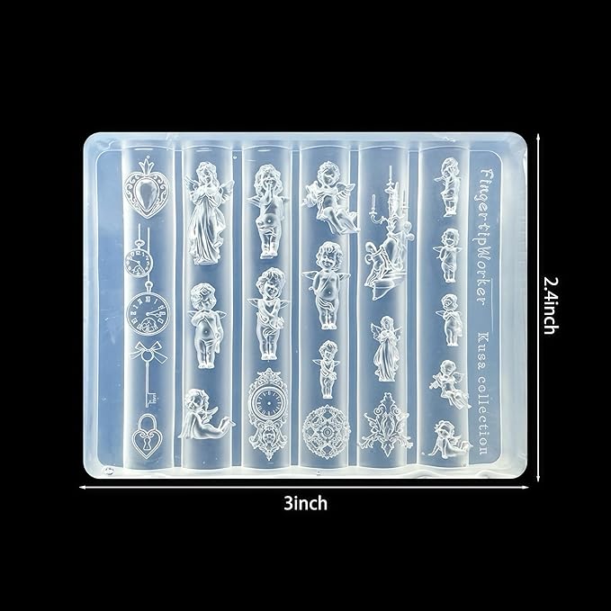 3D Angel Nail Art Molds Virgin Mary Design, Silicone Nails Tool Y2k Decoration