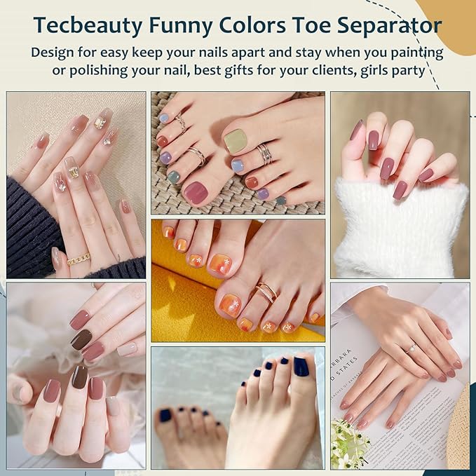600 Pcs Toe Separators for Men and Women, Soft Foam Finger Divider Spacer Set, Pedicure Toe Separators for Hands and Feet Nail Polish Application Luxury Pedicure Supplies, Black