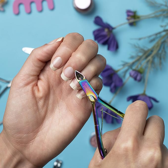 Professional Cuticle Cutter & Pusher Trimmer Manicure Tools with Double Spring– Perfect Nail Care Tool for Manicure & Pedicure Beauty at Home/Spa/Saloon