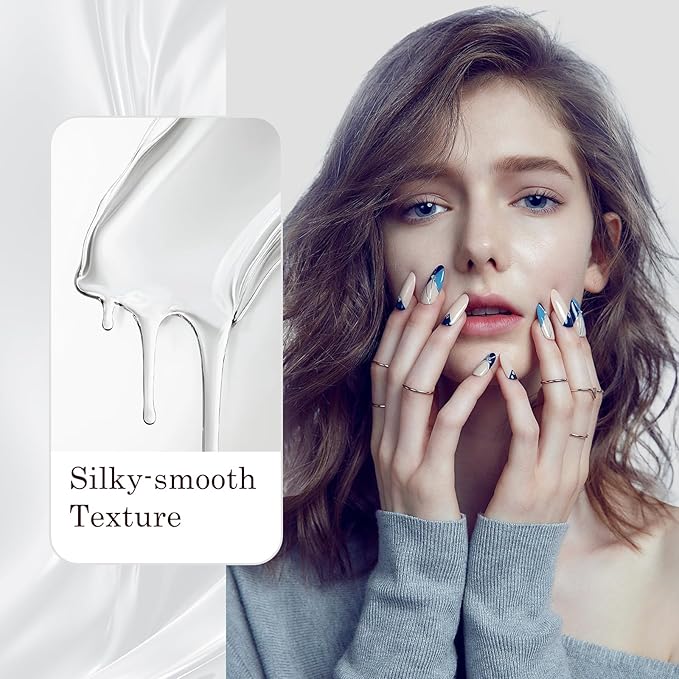2 in 1 Base Coat Top Coat Nail Polish, Clear Quick Dry Nail Lacquer Color Base Protection High Shine Long Lasting Glossy Fast Air Dry Nail Polish-8.5ML