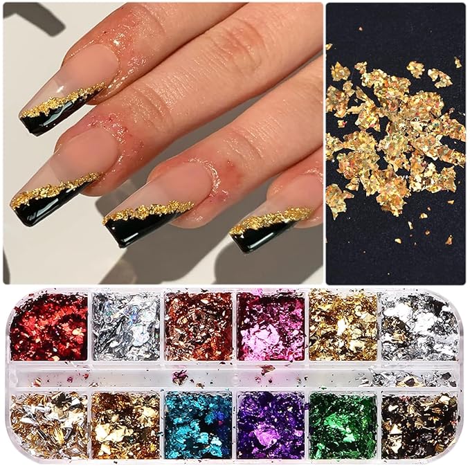 Nail Design Kit - Art Brushes, Dotting Tools, 3D Flowers & Charms, Gold Leafs, Butterfly Stickers