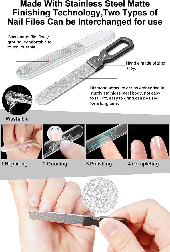 Nail Clippers with Catcher – No Splash Nail Cutters Fingernail and toenail Clippers for Thick Nail, Stainless Steel Fingernail Cutter for Men Women,Custom Flannelette Bag Storage