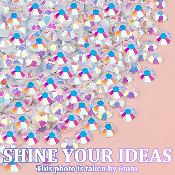 30000Pcs Resin Rhinestones for Bedazzling with Tweezers, White AB Rhinestones for Crafting with B7000 Jewelry Glue for DIY Crafts Clothing Tumblers Shoes Fabric Nail Art