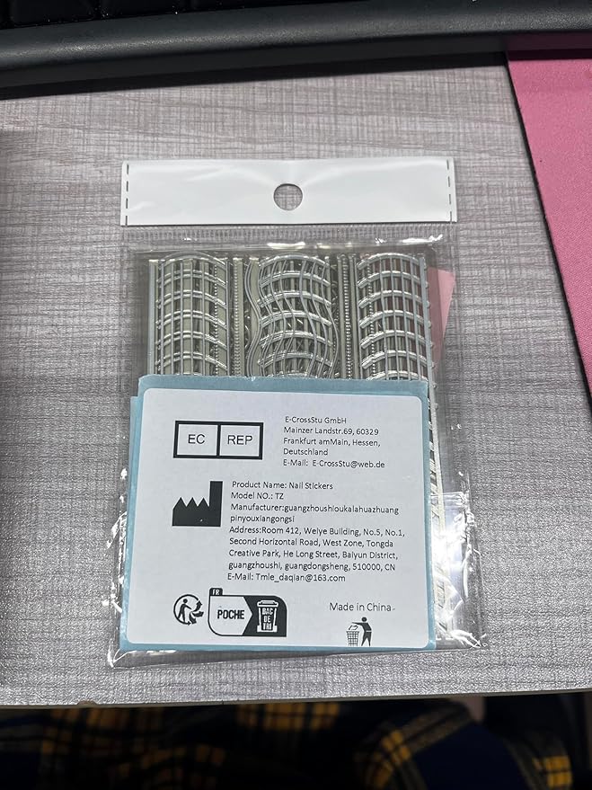 EBANKU 12 Sheets Gold Silver Metal Nail Stickers, Metallic Curve Strip Line Nail Decal Self-Adhesive 3D Wave Design DIY Decoration for Women Girls