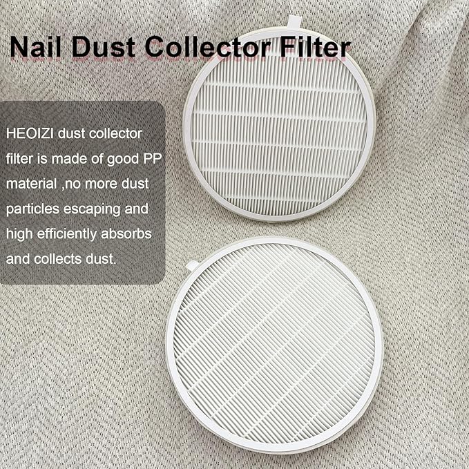 4 Pcs Nail Dust Collector Filter Replacement Filter Reusable Dust Collector Filter No Spilling Dust Filter for Nail Dust Machine Manicure Tools Nail Salon Home Use
