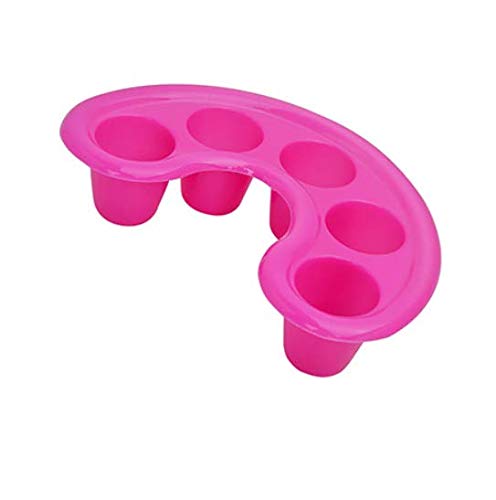 2 Pieces Nail Art Tips Hand Soak Bowl Tray Manicure Soaking Remover Tool, Black & Pink