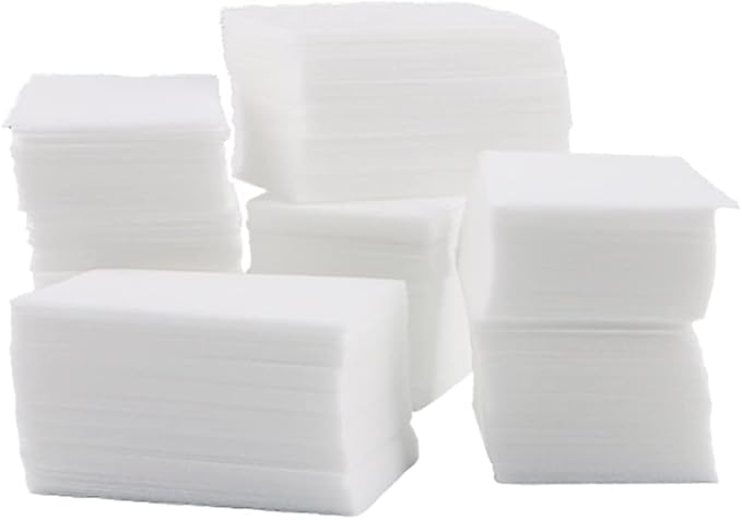 Nail Cotton Pads -600PCS Lint Free Gel Nail Polish Removers Eyelash Extension Glue Cleaning Wipes, WipesNail Art Gel Lint Free Nail Wipes (White)