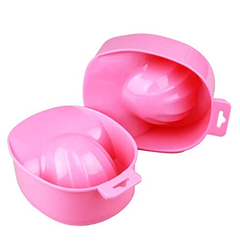 Nail Art Tips Dead-skin Soak Bowl Cleaning Software Care Bowl Manicure Hand Cutin Bubble Hand Bowl Manicure Tools (Pink)