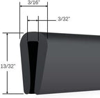 Rubber Edge Trim, 3/32" U Channel Edge Trim, Fit - Image 2