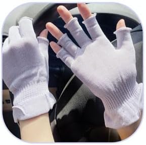 GSAFEME Cotton Gloves for Dry Hands - Fingerless Touchscreen Moisturizing Gloves for Sleeping - Cotton Eczema Gloves for Men and Women, Purple S/M 3 Pairs
