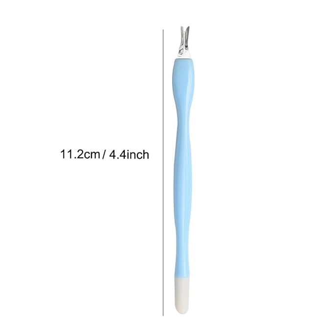 4 Pcs Cuticle Trimmer Pusher Remover, Rubber Tip Gentle on Nail Bed, Stainless Steel Cuticle Remover, Manicure Tool for Fingernails