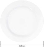 bUCLA 100Pieces White Plastic Plates - Image 2