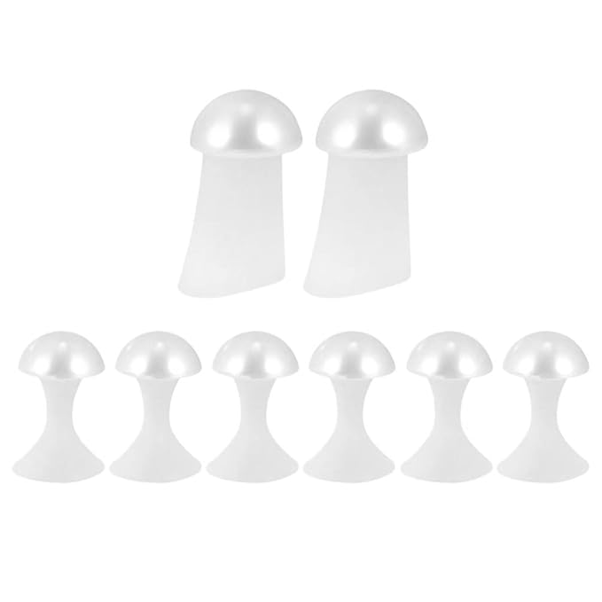 Beaupretty Silicone Toe Separators for Pedicure 8 Pieces Flower Shaped Toe Spacers Nail Polish Accessories and Tools Foot Care Dividers