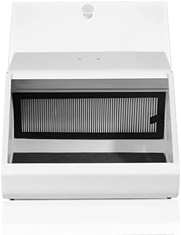 Dental Lab Tempered Glass Baffle High Strength LED Vacuum Dust Collector Vacuum Extractor Box with 2 Filters