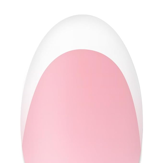 Beetles X Press Plus French Tip Nails | Petal French | Pink Ultra-Short Almond French Tip Press On Nails-210 Pcs 16 Sizes Natural Salon Quality Nail Tips