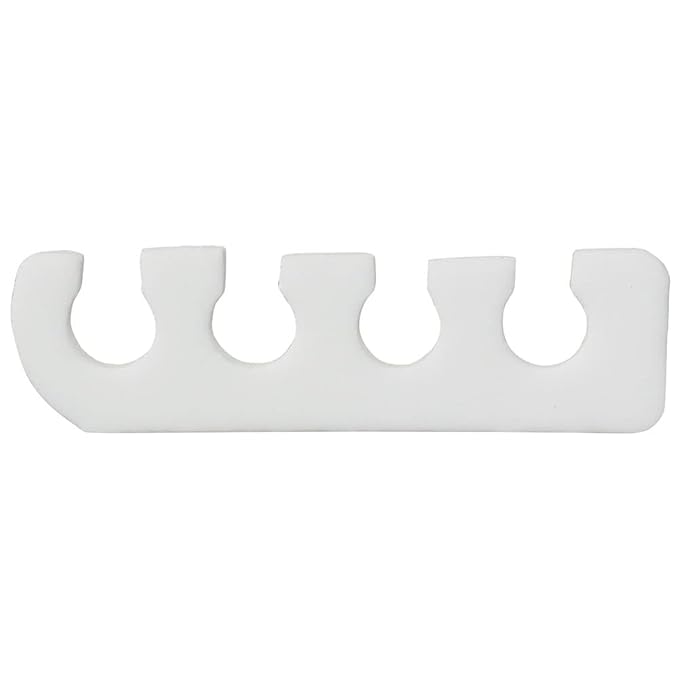 ForPro Professional Collection Comfy Toe Separators, White, Luxurious Foam Pedicure Toe Separators, Individually Wrapped, 24-Pairs