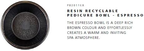 Noel Asmar Signature Pedicure Bowl - Eco friendly and Recyclable, Made from Resin - BPA and Toxin Free (Espresso)