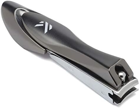 Nail Clippers with Catcher – KLIPP Heavy Duty Stainless Steel Fingernail and Toe Nail Cutter with Curved Surgical Blades and Built-in Nail File – Ergonomic Handle with Wide Jaws for Thick Nails