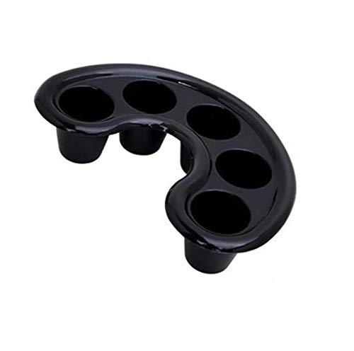 2 Pieces Nail Art Tips Hand Soak Bowl Tray Manicure Soaking Remover Tool, Black & Pink