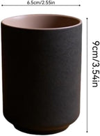 Japanese simple black style, tea cup, handleless ceramic mug, coffee cups - Image 5