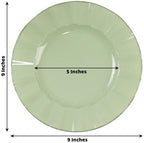 Efavormart 10 Pack | Sage Green 9" Round Plastic Dessert Salad Plates, - Image 2