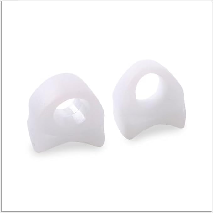 8Pair White Toe Separators Gel, Silicone Toe Spacer, Bunion Toe Spacers, Little Toe Cushions Straightener Soft Gel Orthotics for Crooked Toes, Overlapping Toes