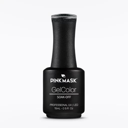 PINK MASK Gel Color Nail Polish Flash Back - Night Fever Col. 15ml / o.5 oz - UV/LED Gel Polish, Non Wipe, Long Lasting, Soak Off Formula