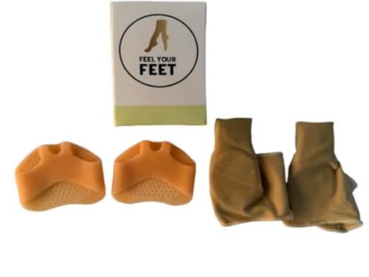 2-in-1 Foot Care Kit – Toe Correctors for Women and Men & Metatarsal Pads – Ball of Foot Cushions for Heels, Toe Separators for Alignment, Blister Prevention, Forefoot Pain Relief Bundle