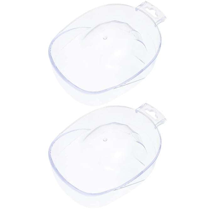 MERRYHAPY 2pcs Manicure Supplies Nail Art Soaking Bowl Set Dip Powder Remover for Nails