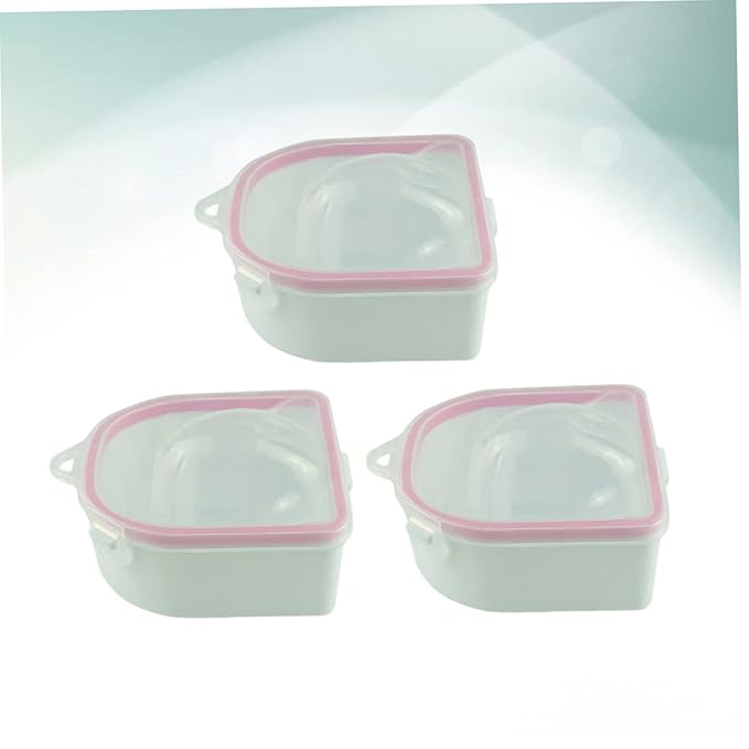Nail Art Manicure Soak Bowl 3 Pack Softening Nail Polish Remover Bowl Perfect for Salon or Home Use