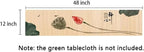 Asian Style Bamboo Table Runner, Ancient Chinese Paintings Zen Table Mat - Image 4