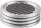 iDesign Forma Brushed Stainless Steel Drink Coasters - Image 3