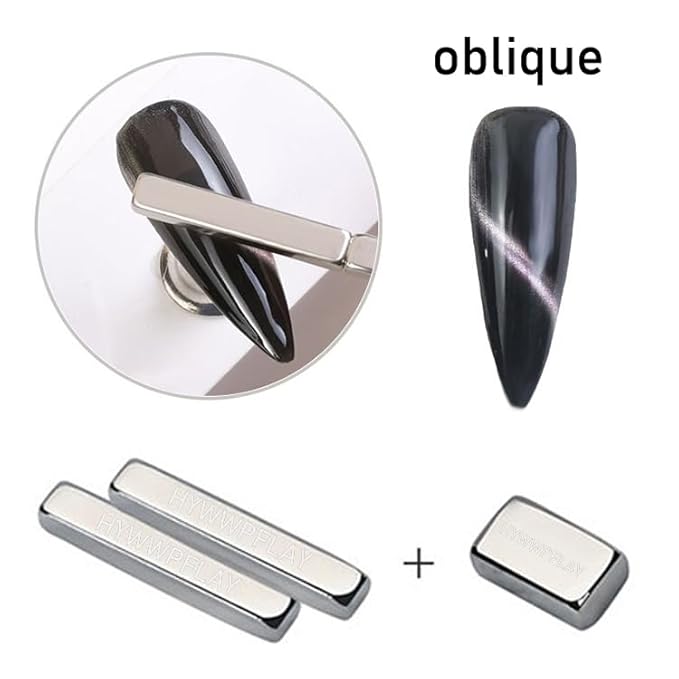 5 Pieces Cat Eye Nail Magnet Cat Eye Magnet for Nails Magnetic Gel Polish Magnetic Magnets Wood Cat Eye Nail Polish Magnet Stick Nails Design Tools for DIY Home, Salon, Studio