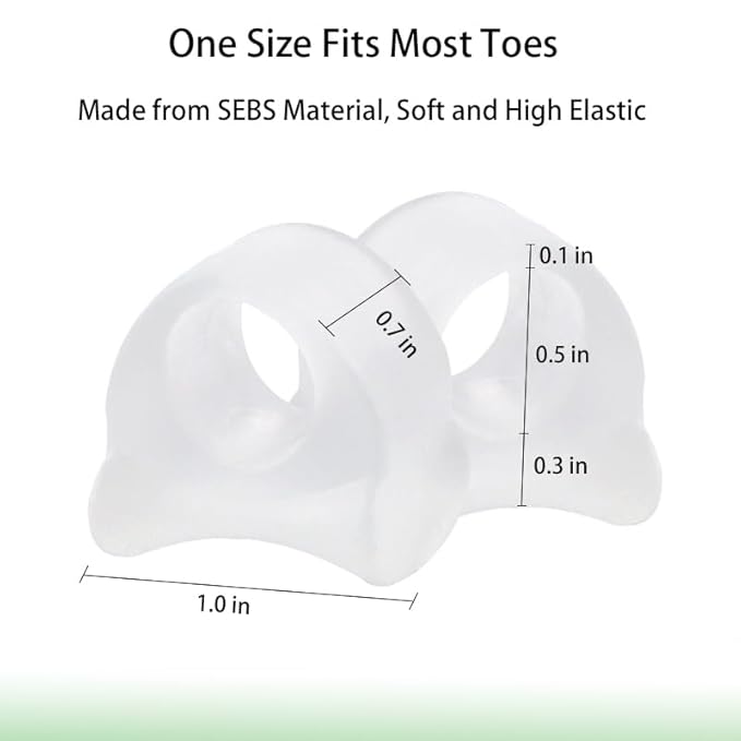12pcs Gel Toe Spacers, Toe Separators to Correct Your Toes, Toe Support Big Toe Spacers for Overlapping Toes Bunions Hammer Toe Relaxation Restore Toes to Their Original Shape