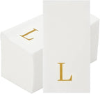 Luxenap 15.8 X 7.9 Inch Linen-Feel Guest Towels, 50 Lettered Hand Towels - Image 2