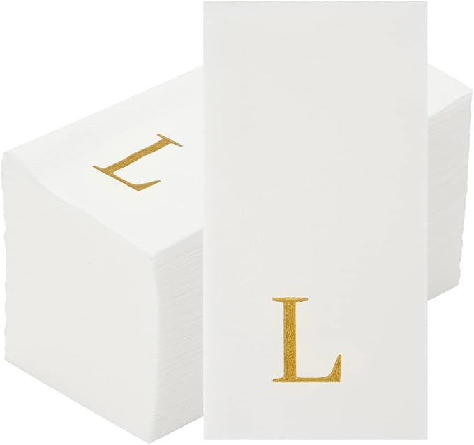 Luxenap 15.8 X 7.9 Inch Linen-Feel Guest Towels, 50 Lettered Hand Towels - Image 2