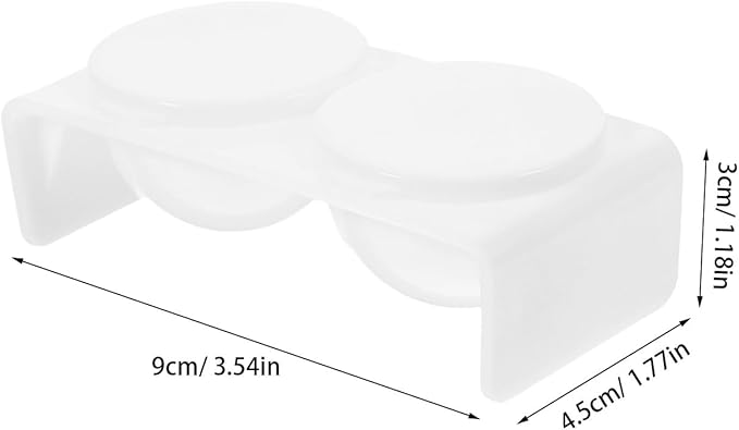 Lurrose 10PCS Nail Double Cups Plastics Nail Art Bowls Soaking Dish Dappen Dish with Lids DIY Art Tools for Mixing Acrylic Powder Liquid